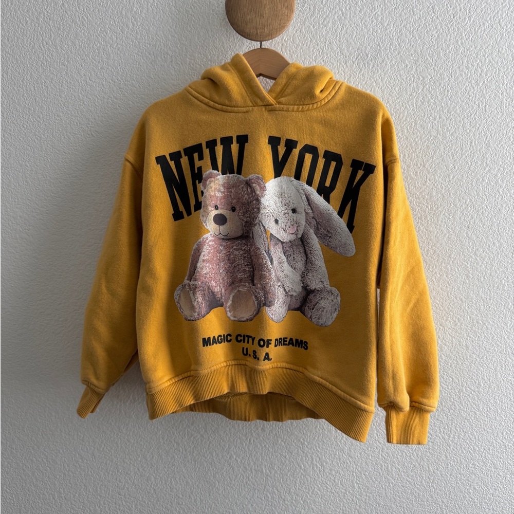 Zara Girls New York Jellycat Bunny Hoodie Size 8 Years Old